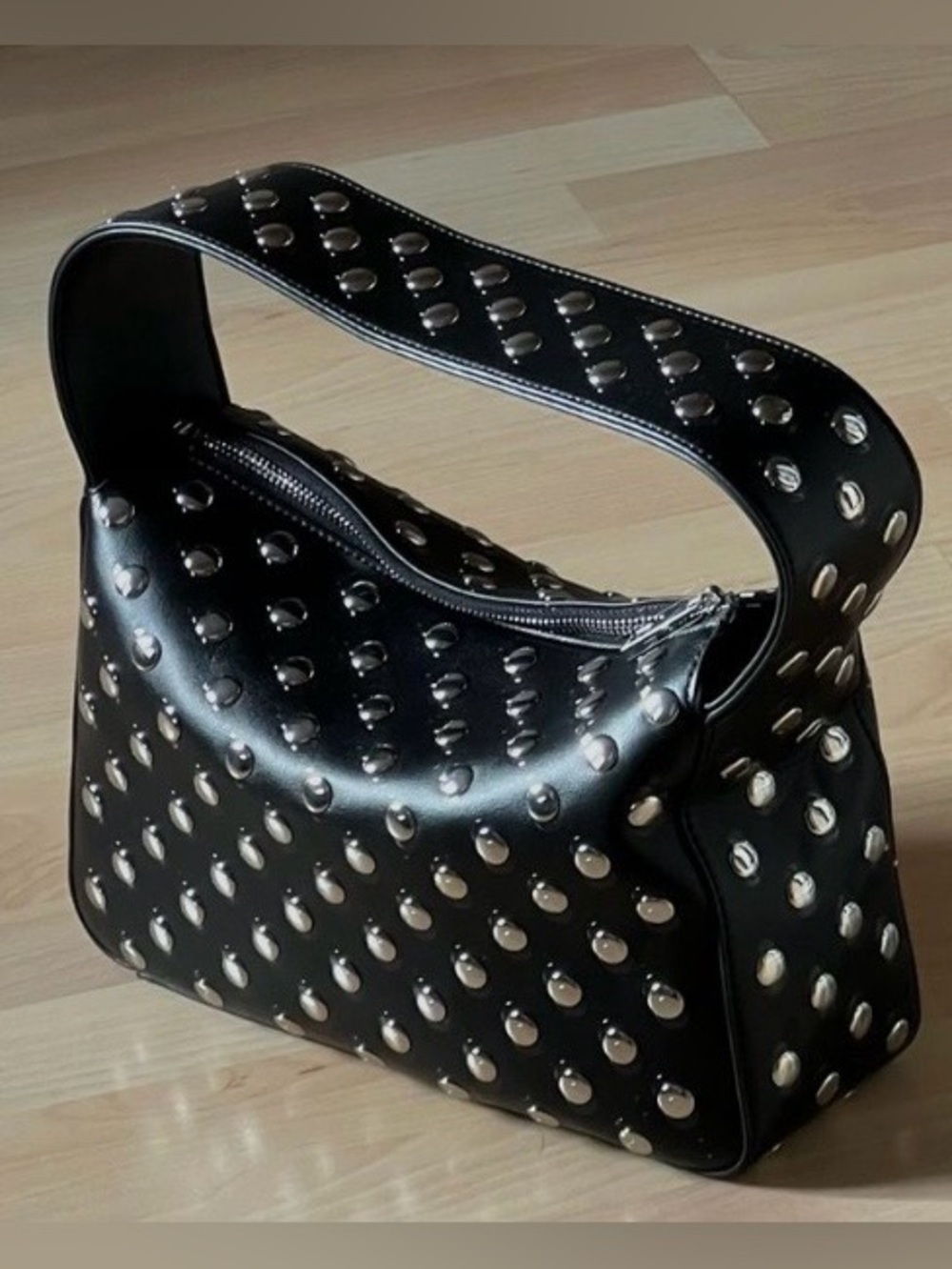 TONY BIANCO Natalie Black Nappa Studs bag